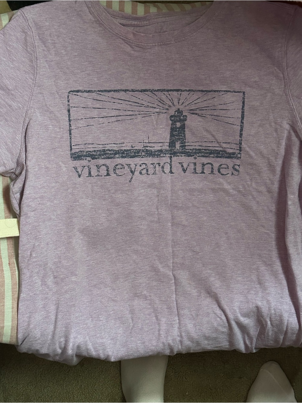 Vineyard Vines Lavender Heather Lighthouse Graphic Tee